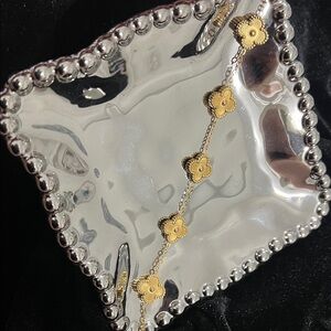 Gold Floral Chain Bracelet